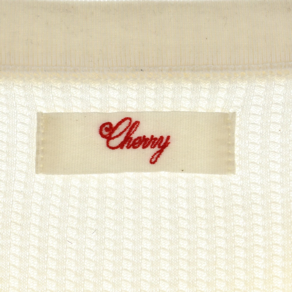 NO BRAND(ノーブランド) 【Cherry】チェリー Best West Thermal サーマル 長袖Tシャツ ロングスリーブカットソー ホワイト