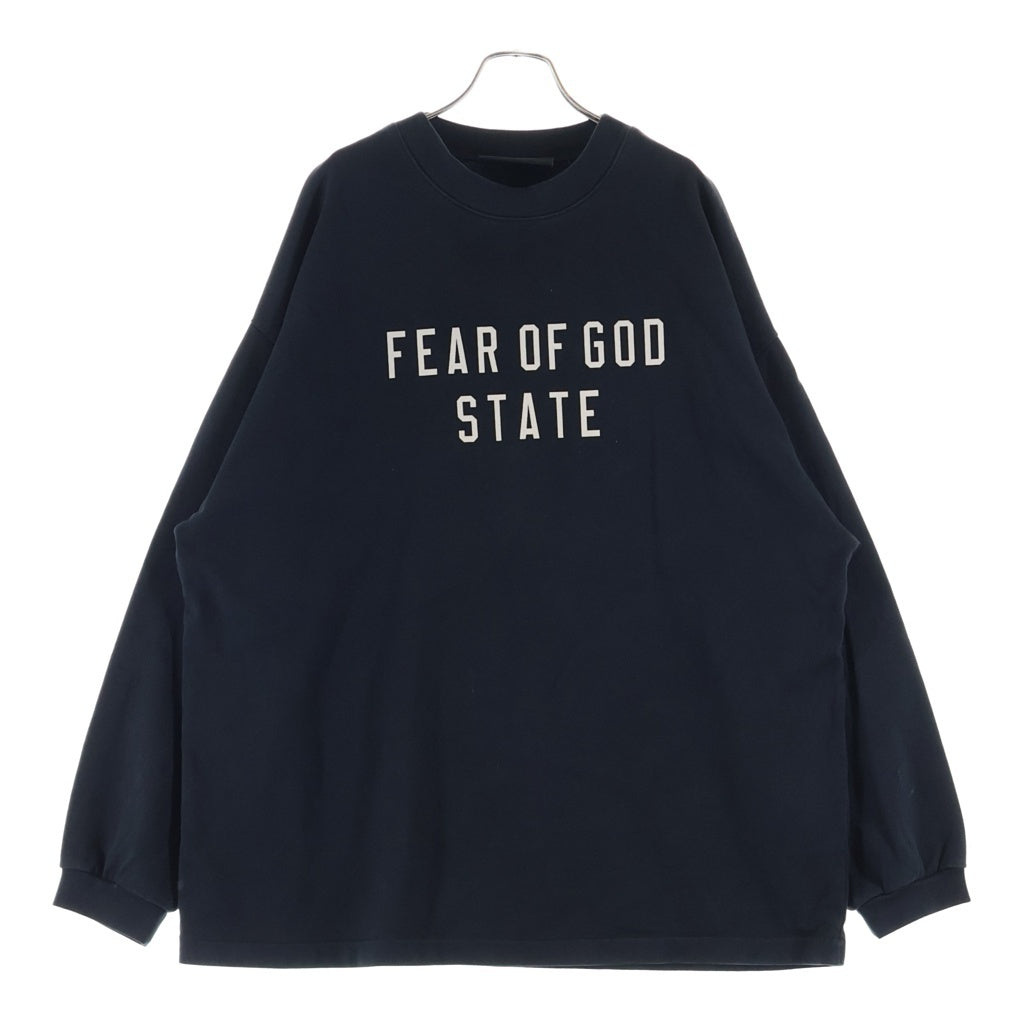 FEAR OF GOD ESSENTIALS(フィアオブゴッド エッセンシャルズ) STATE LOGO LONGSLEEVE TEE ロングスリーブTシャツ カットソーブラック