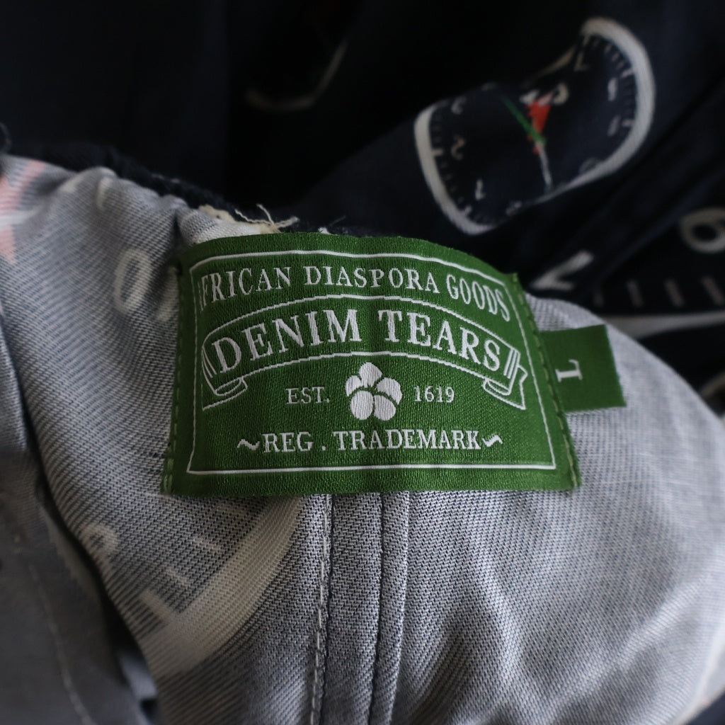 DENIM TEARS(デニムティアーズ) CPT Shorts 時計柄 ハーフパンツ ネイビー
