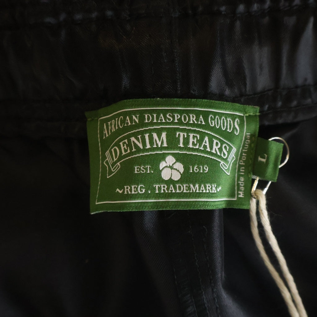 DENIM TEARS(デニムティアーズ) One Stripe Short Pants サイドロゴ ハーフパンツ SS24WR002 ブラック