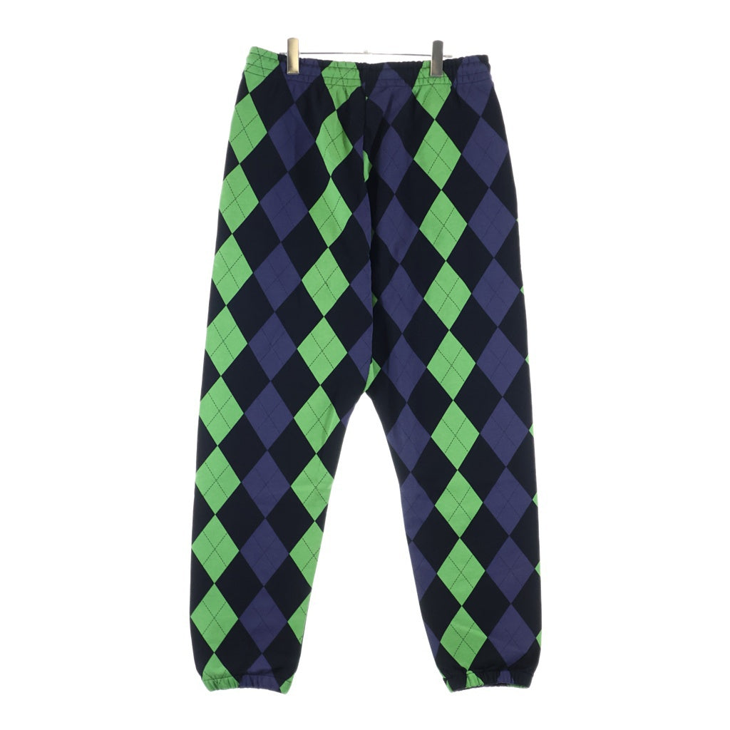 DENIM TEARS(デニムティアーズ) Intarsia Sweatpant 総柄 スウェットパンツ グリーン/パープル SS24CP002