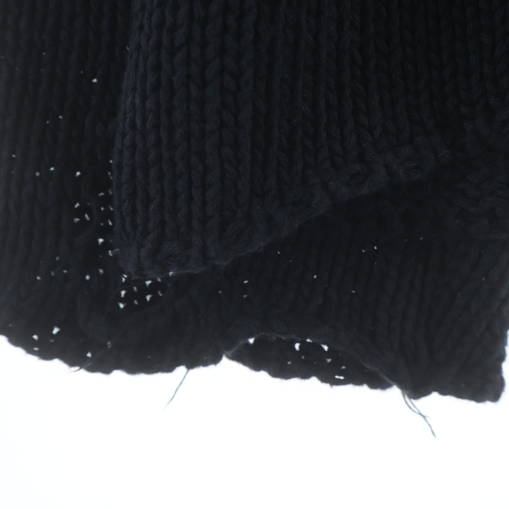 ASKYURSELF(アスクユアセルフ) RIDER CROSS KNIT ライダークロスニット ブラック