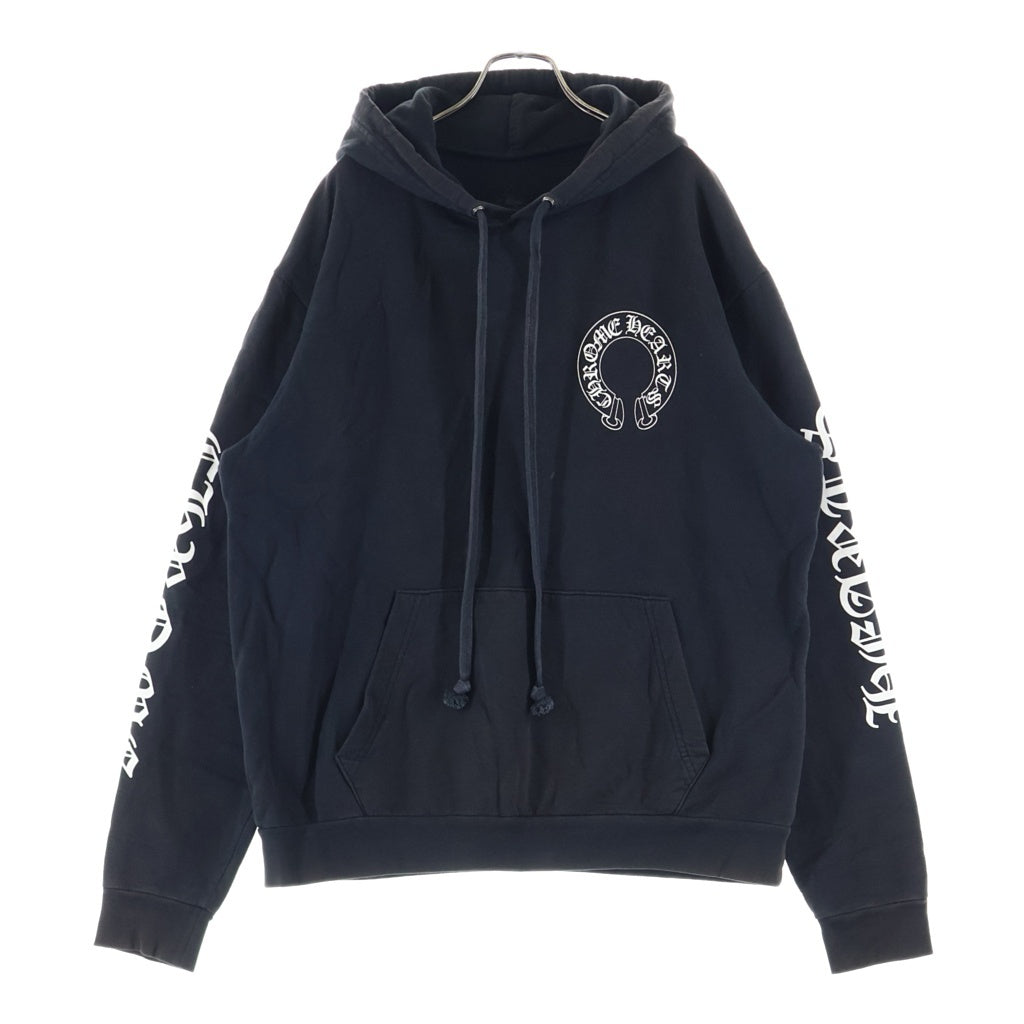 CHROME HEARTS(クロムハーツ) ×MATTY BOY Chomper Horseshoe Hoodie ×マッティボーイ チョンパー ホースシューフーディ プルオーバースウェットパーカー ブラック