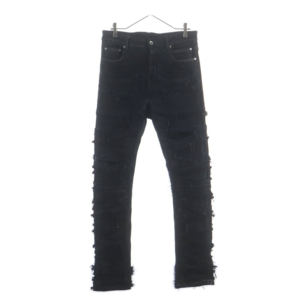 DRKSHDW(ダークシャドウ) 21AW DETROIT CUT JEANS コーティング加工 デトロイトカットデニムパンツ ブラック DU02A3366 SBD
