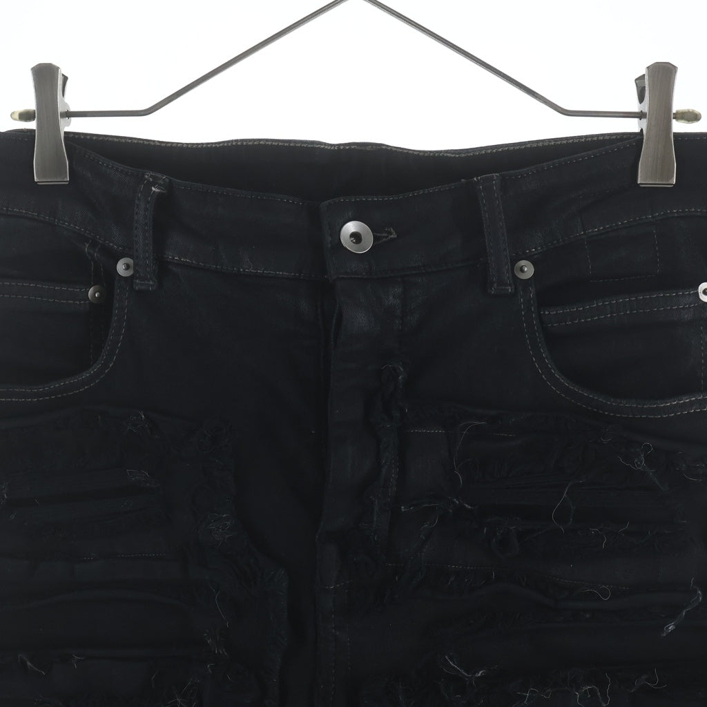 DRKSHDW(ダークシャドウ) 21AW DETROIT CUT JEANS コーティング加工 デトロイトカットデニムパンツ ブラック DU02A3366 SBD