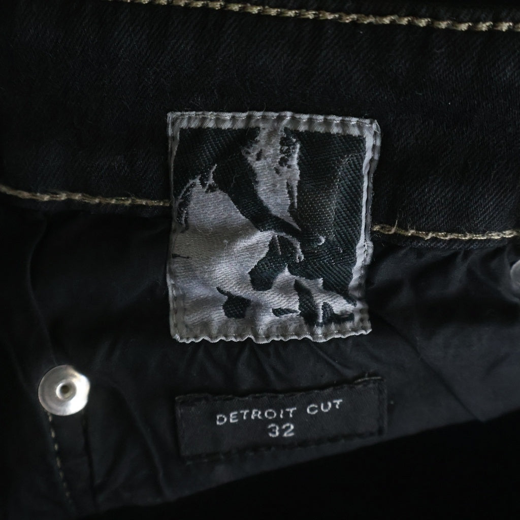 DRKSHDW(ダークシャドウ) 21AW DETROIT CUT JEANS コーティング加工 デトロイトカットデニムパンツ ブラック DU02A3366 SBD