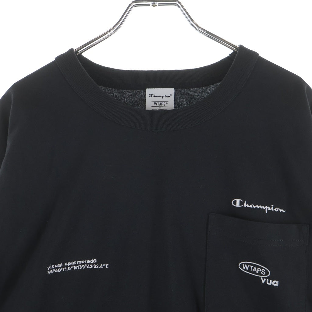 WTAPS(ダブルタップス) 25AW ACADEMY LS COTTON コットン 長袖Tシャツ ロングスリーブカットソー チャコールグレー C8-D410