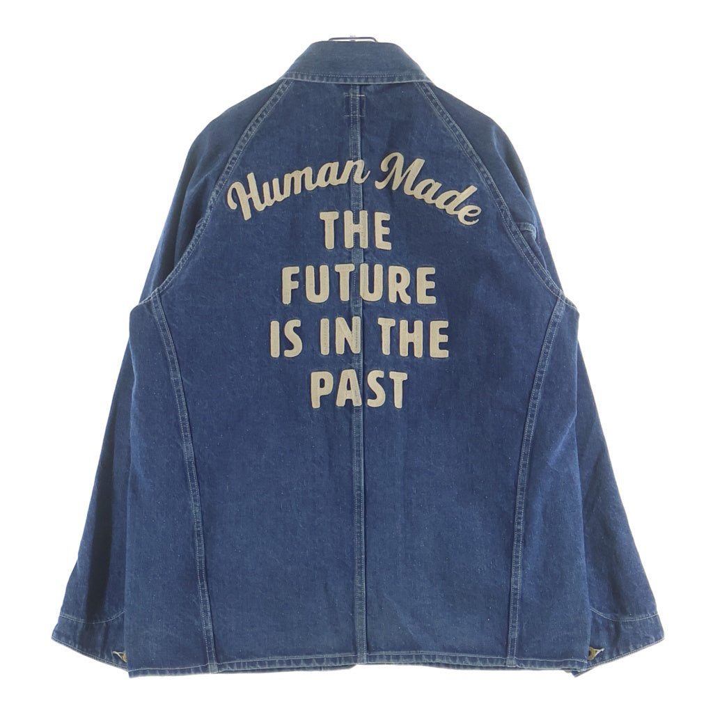 HUMAN MADE(ヒューマンメイド) THE FUTURE IS IN THE PAST デニムジャケット カバーオール インディゴ