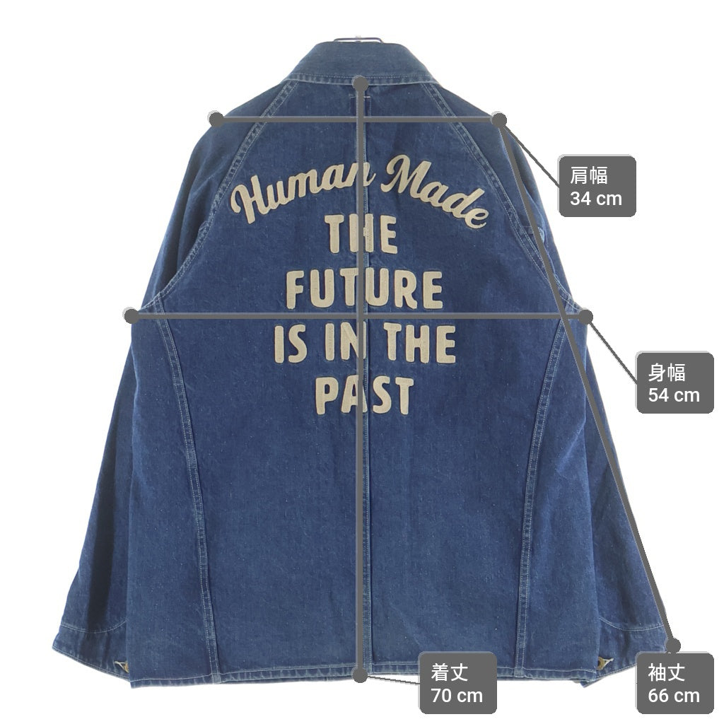 HUMAN MADE(ヒューマンメイド) THE FUTURE IS IN THE PAST デニムジャケット カバーオール インディゴ