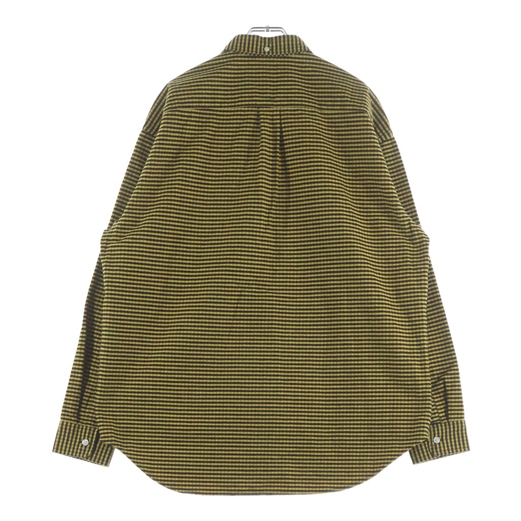 SUPREME(シュプリーム) 24SS Loose Fit Flannel Oxford Shirt ルーズフィット フランネル オックスフォード長袖シャツ イエロー/ブラック