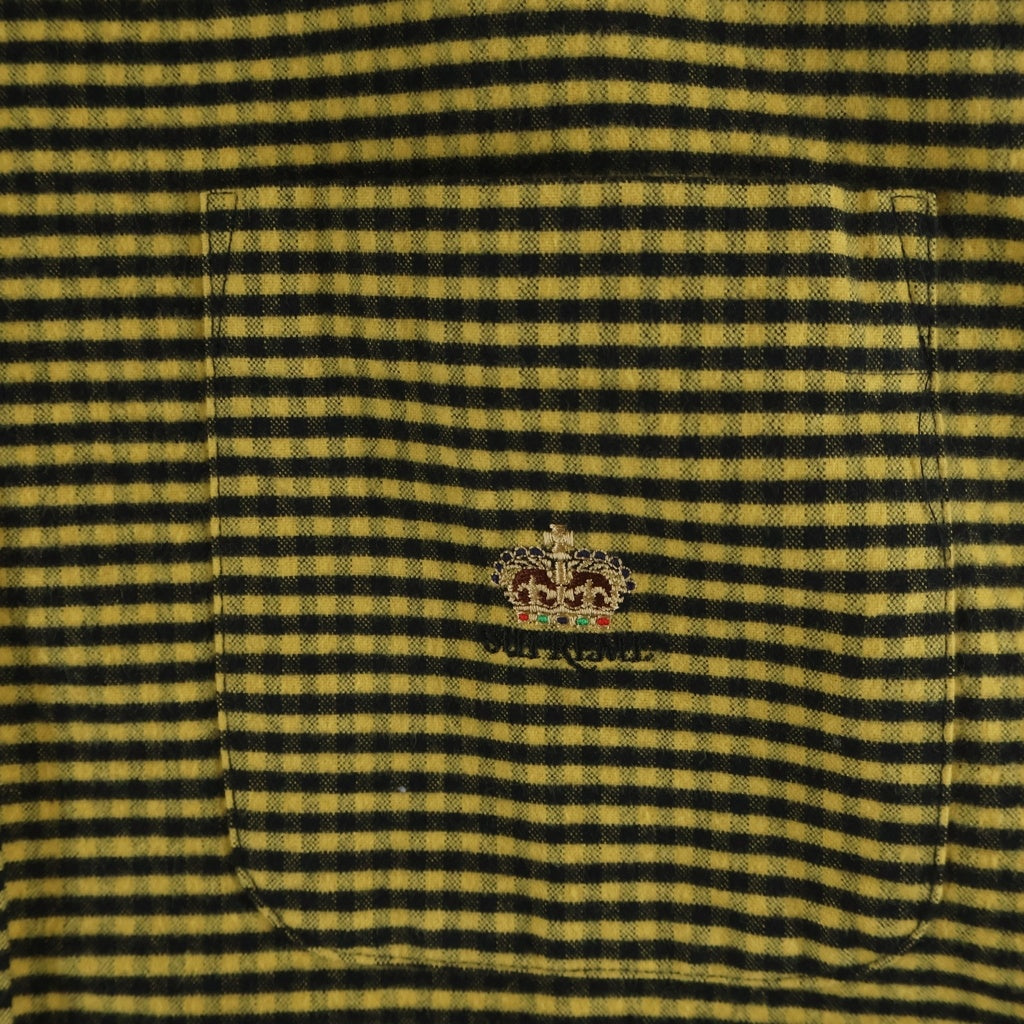 SUPREME(シュプリーム) 24SS Loose Fit Flannel Oxford Shirt ルーズフィット フランネル オックスフォード長袖シャツ イエロー/ブラック