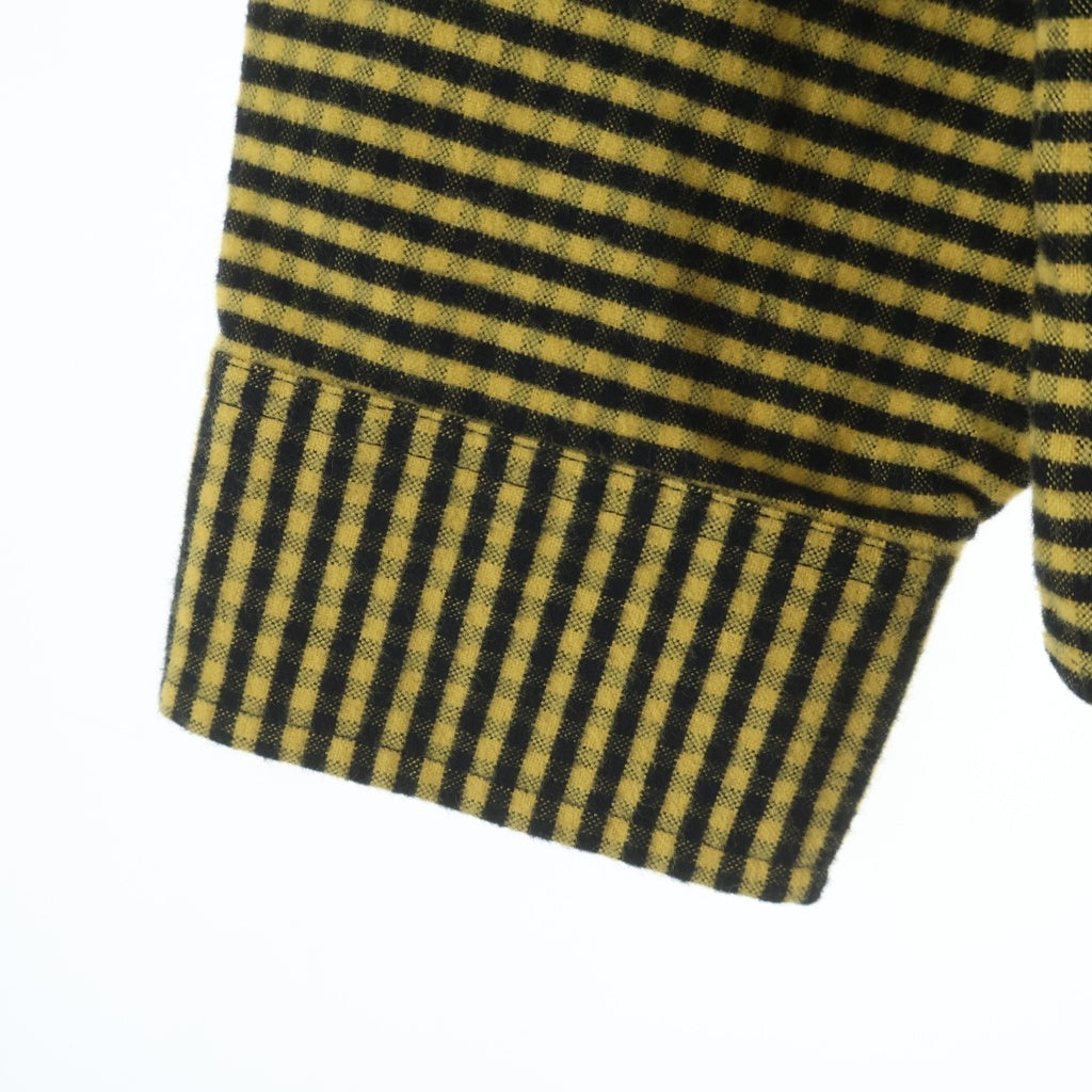 SUPREME(シュプリーム) 24SS Loose Fit Flannel Oxford Shirt ルーズフィット フランネル オックスフォード長袖シャツ イエロー/ブラック