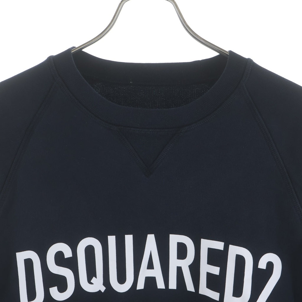 DSQUARED2(ディースクエアード) 22SS フロントロゴ スウェット コットン ブラック