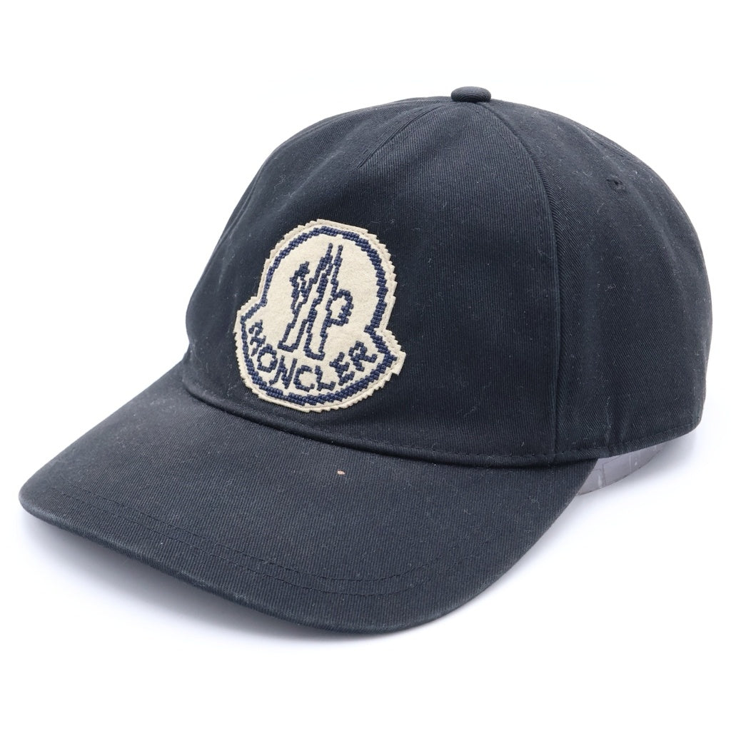 MONCLER(モンクレール) 24AW BASEBALL CAP ロゴパッチ ベースボールキャップ ブラック J20913B00014 0U162