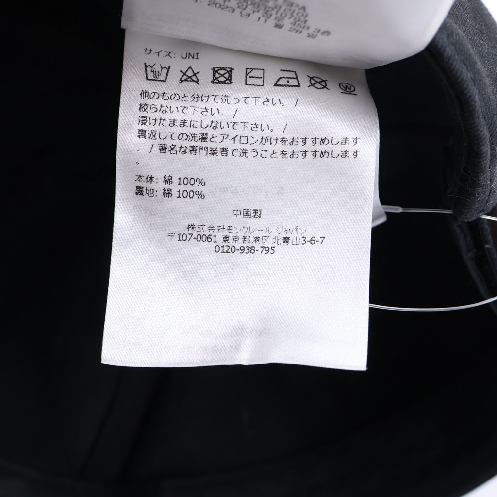 MONCLER(モンクレール) 24AW BASEBALL CAP ロゴパッチ ベースボールキャップ ブラック J20913B00014 0U162