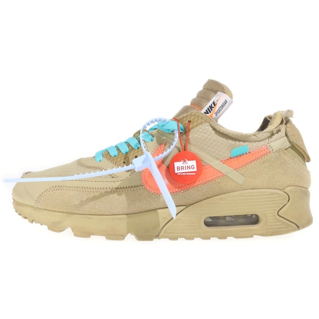 NIKE(ナイキ) ×OFF-WHITE THE 10 AIR MAX 90 DESERT ORE AA7293-200 オフホワイト エアマックス90 デザートオレ ローカットスニーカー ブラウン US11/29.0cm