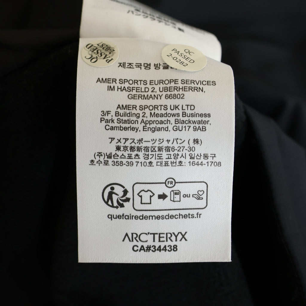 ARC'TERYX(アークテリクス) 24AW ATOM HOODY アトム フジップアップジャケット フーディー ブラック X000007487