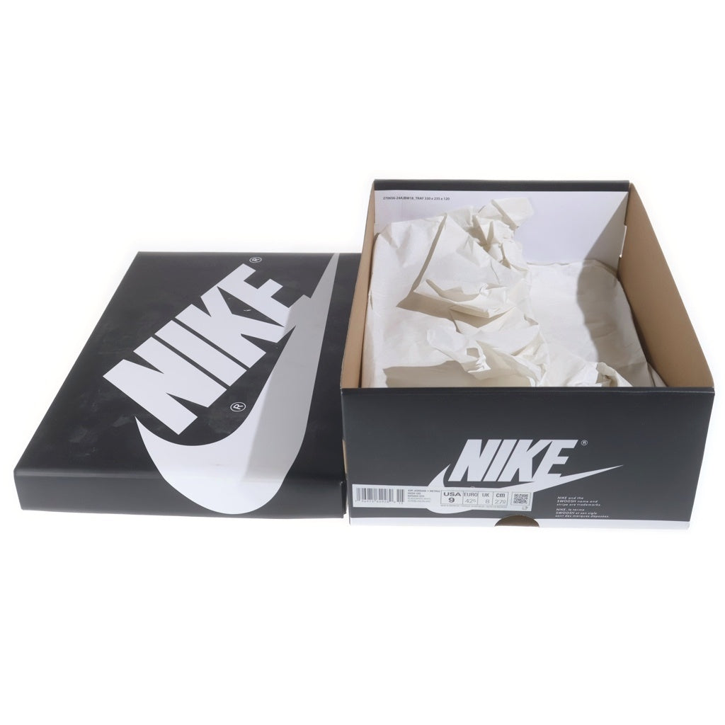 NIKE(ナイキ) AIR JORDAN 1 RETRO HIGH OG エアジョーダン1 レトロ ハイカットスニーカーブラック/ホワイト US9/27.0cm DZ5485-010