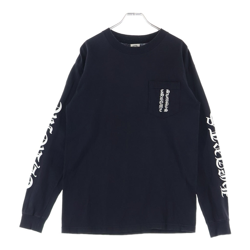CHROME HEARTS(クロムハーツ) OLD CH SCROLL LOGO L/S TEE スクロールロゴ アームプリント ロングスリーブカットソー 長袖Tシャツ ブラック