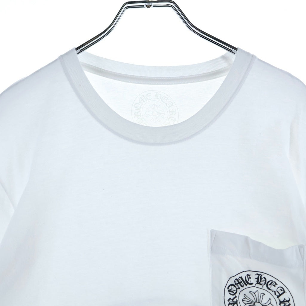 CHROME HEARTS(クロムハーツ) Honolulu Horseshoe S/S Tee ホノルル限定 バック ホースシュー クルーネック半袖Tシャツカットソー ホワイト