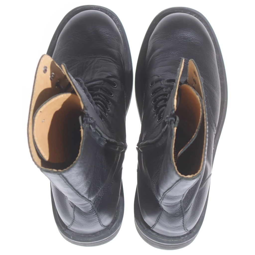 Yohji Yamamoto POUR HOMME(ヨウジヤマモト プールオム) 21AW MAT OILED LEATHER MILITARY BOOTS ハイカットミリタリーブーツ ブラック HX-E05-762