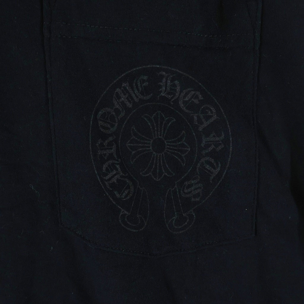 CHROME HEARTS(クロムハーツ) CH L/S NECK LOGO ネックロゴプリント グラデーション 袖ロゴ 長袖Tシャツ ロングスリーブカットソー ブラック/マルチカラー
