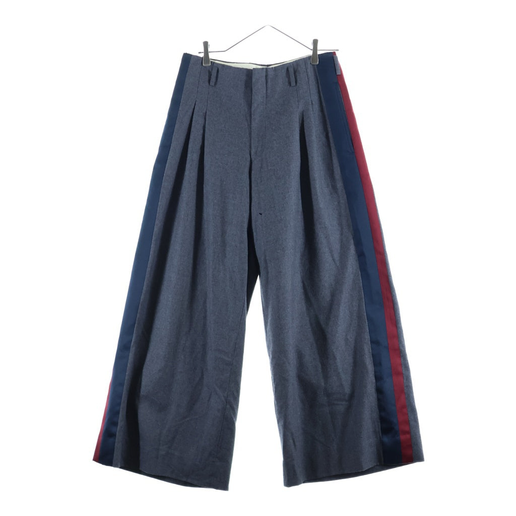 COMME des GARCONS HOMME PLUS(コムデギャルソンオムプリュス) 21AW ウールスラックス サイドライン ジッパーフライ グレー PH-P038