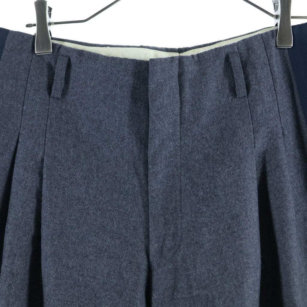 COMME des GARCONS HOMME PLUS(コムデギャルソンオムプリュス) 21AW ウールスラックス サイドライン ジッパーフライ グレー PH-P038