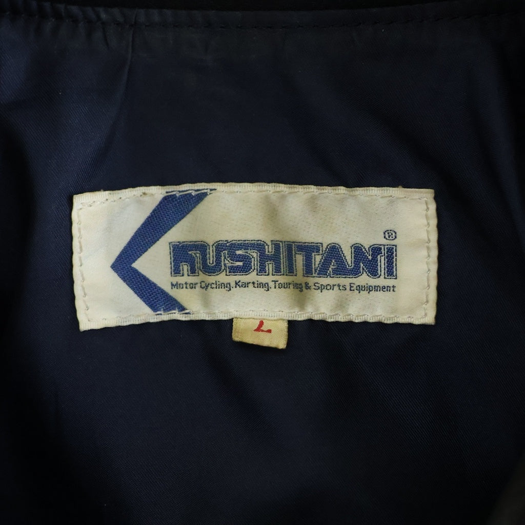 KUSHITANI(クシタニ) 80-90s VINTAGE カウレザー パデッド シングルライダースジャケット ブラック