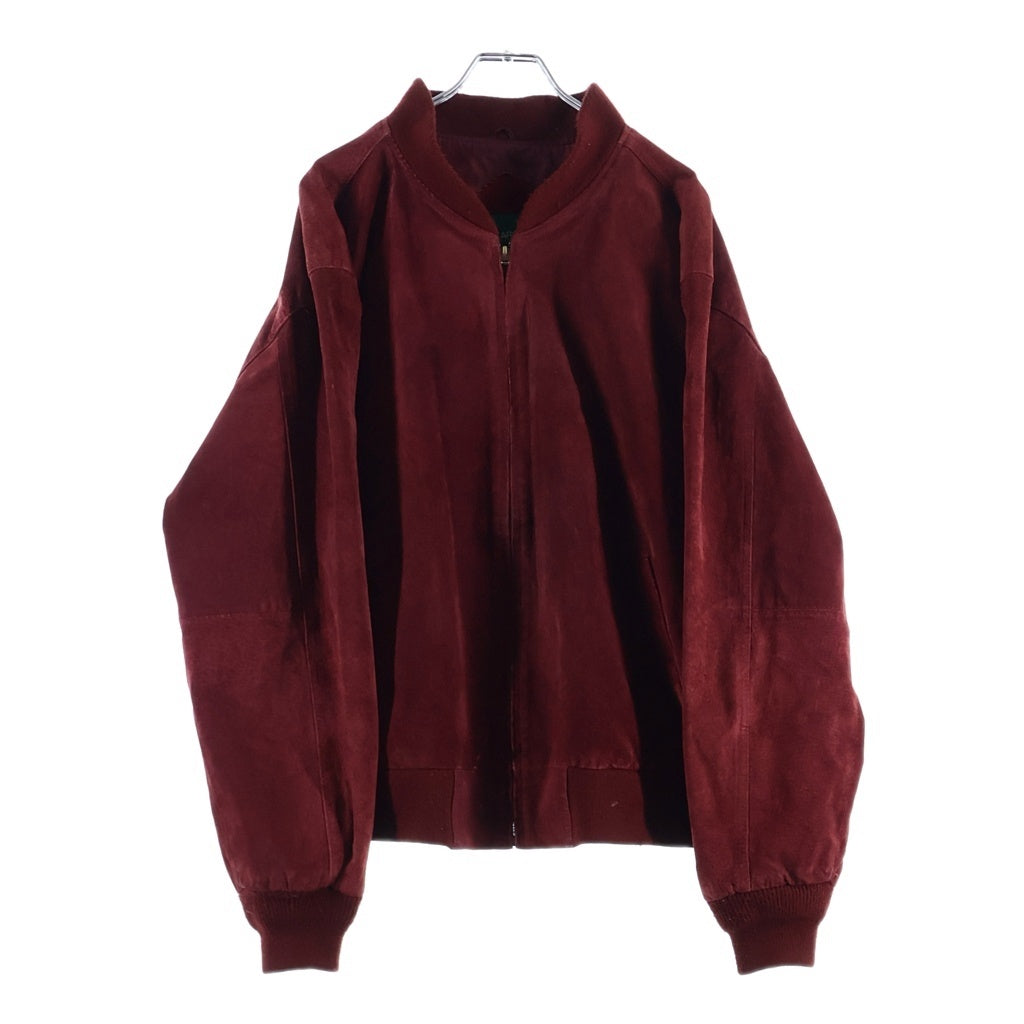 VINTAGE(ヴィンテージ) 80s VINTAGE HILL&ARCHER SPLIT LEATHER スウェードレザー ジップアップジャケット レッド 42-7919