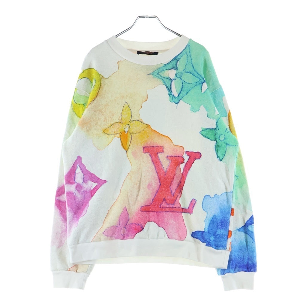 LOUIS VUITTON(ルイヴィトン) 21SS モノグラム・ウォーターカラー・ジャイアント・クルーネックトレーナー スウェット ホワイト/マルチカラー RM211V AU4 HLY02W