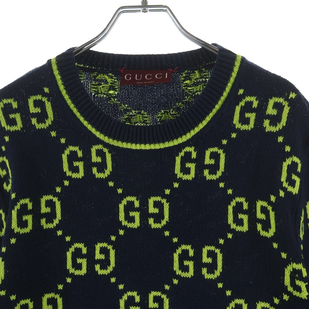 GUCCI(グッチ) 24SS GG Cotton Knit Sweatshirt GG総柄 コットン