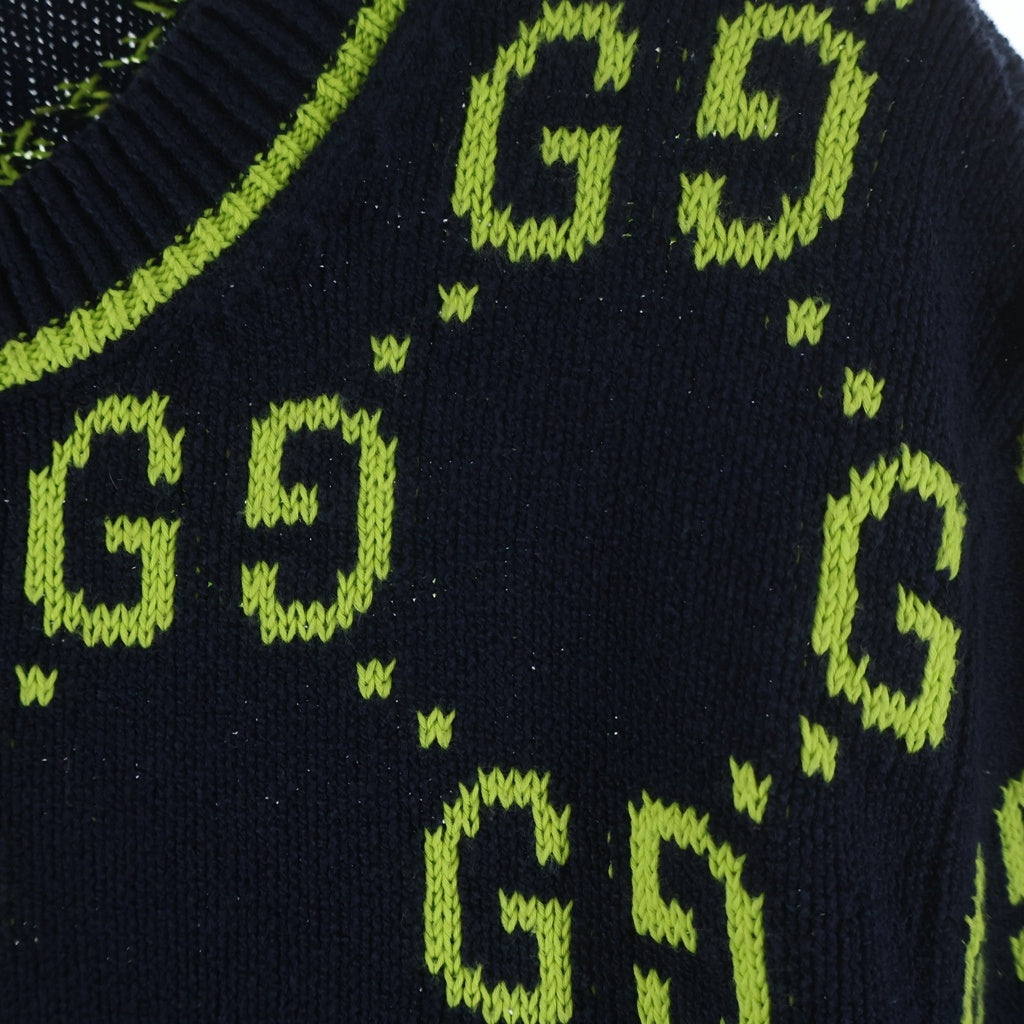 GUCCI(グッチ) 24SS GG Cotton Knit Sweatshirt GG総柄 コットン