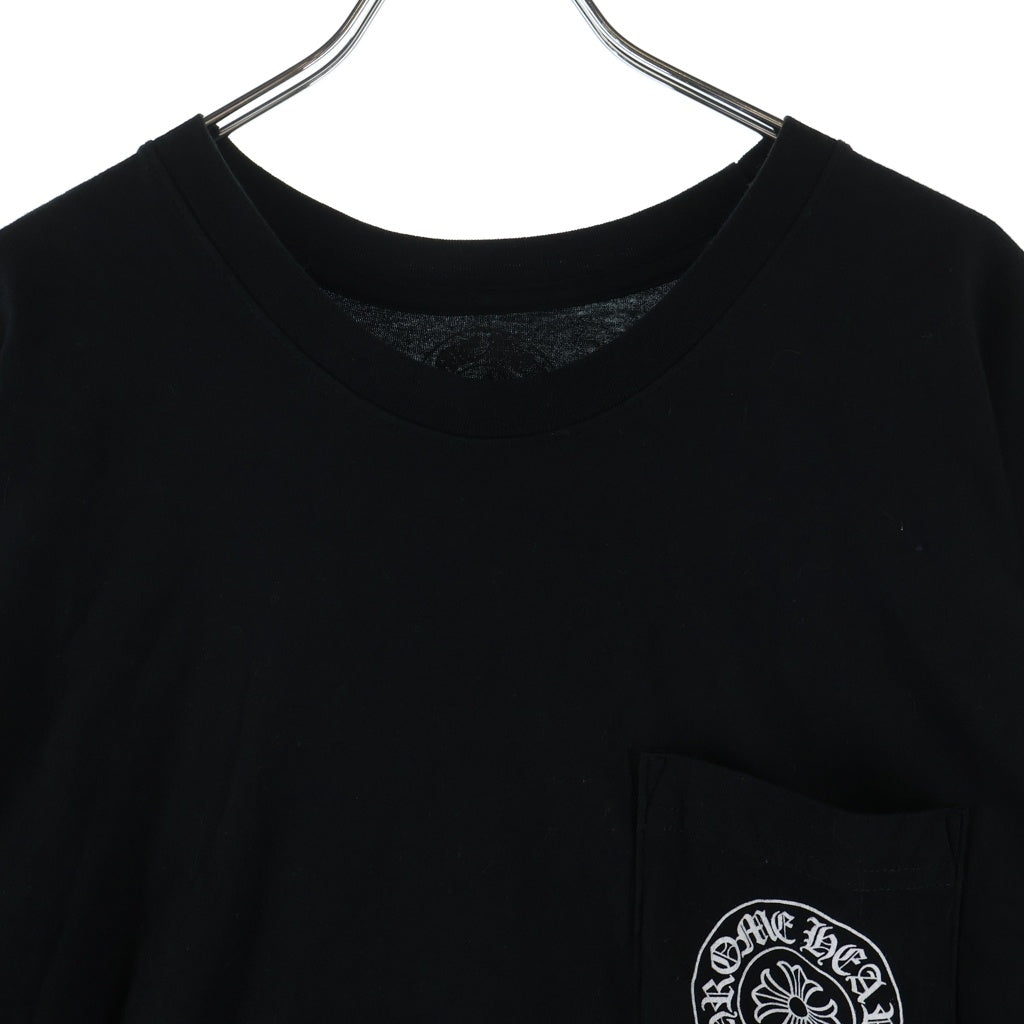 CHROME HEARTS(クロムハーツ) HORSESHOE S/S TEE ホースシュープリント ポケット半袖Tシャツ カットソー ブラック
