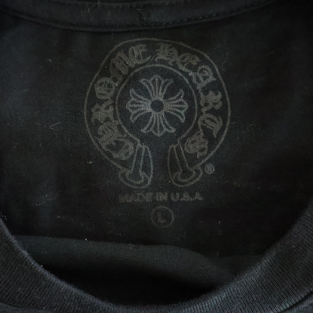 CHROME HEARTS(クロムハーツ) HORSESHOE S/S TEE ホースシュープリント ポケット半袖Tシャツ カットソー ブラック