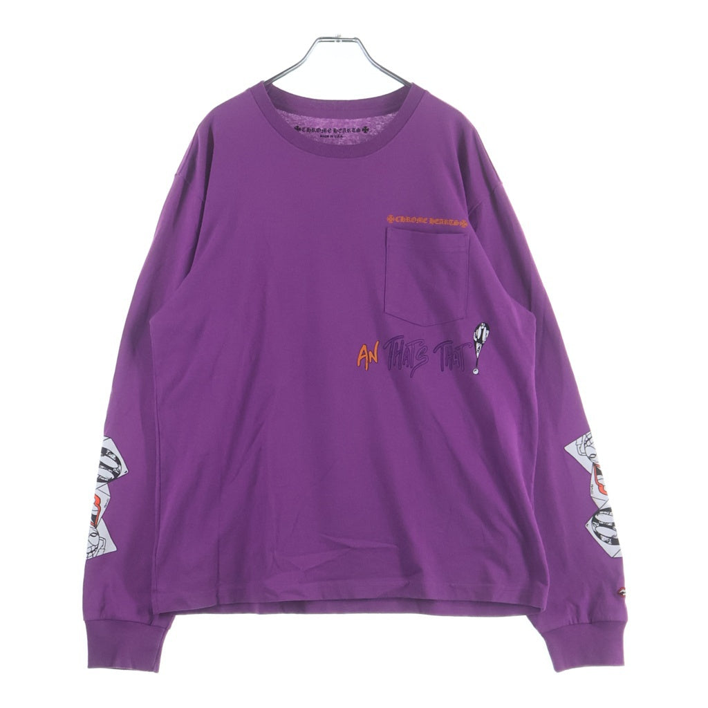 CHROME HEARTS(クロムハーツ) ×MATTY BOY PPO I WANT MORE NOT LESS L/S TEE マッティボーイ プリント長袖Tシャツ カットソー パープル