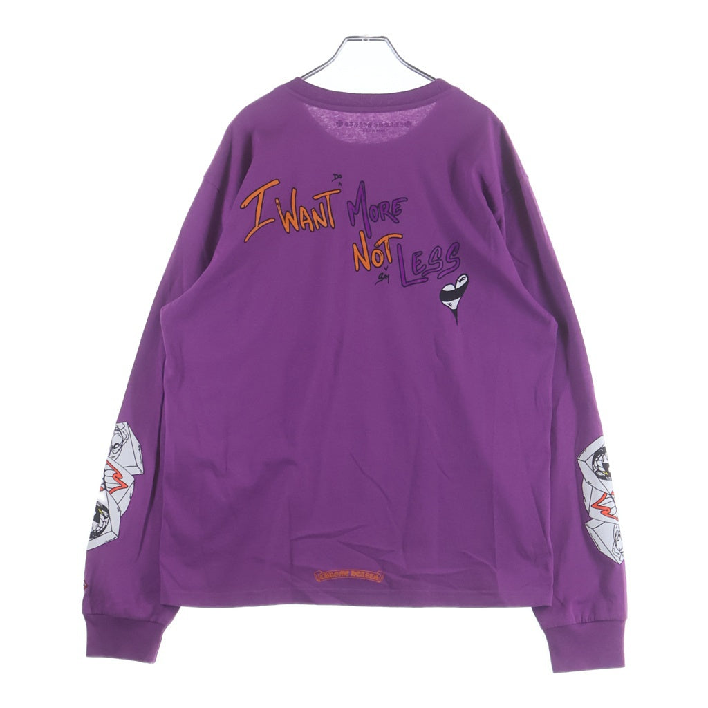 CHROME HEARTS(クロムハーツ) ×MATTY BOY PPO I WANT MORE NOT LESS L/S TEE マッティボーイ プリント長袖Tシャツ カットソー パープル