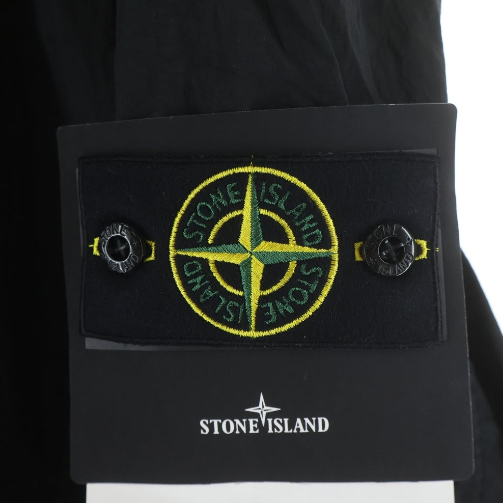 STONE ISLAND(ストーンアイランド) 25SS NYLON METAL WATRO アームワッペン ジップアップナイロンジャケット ブラック K1S154100019