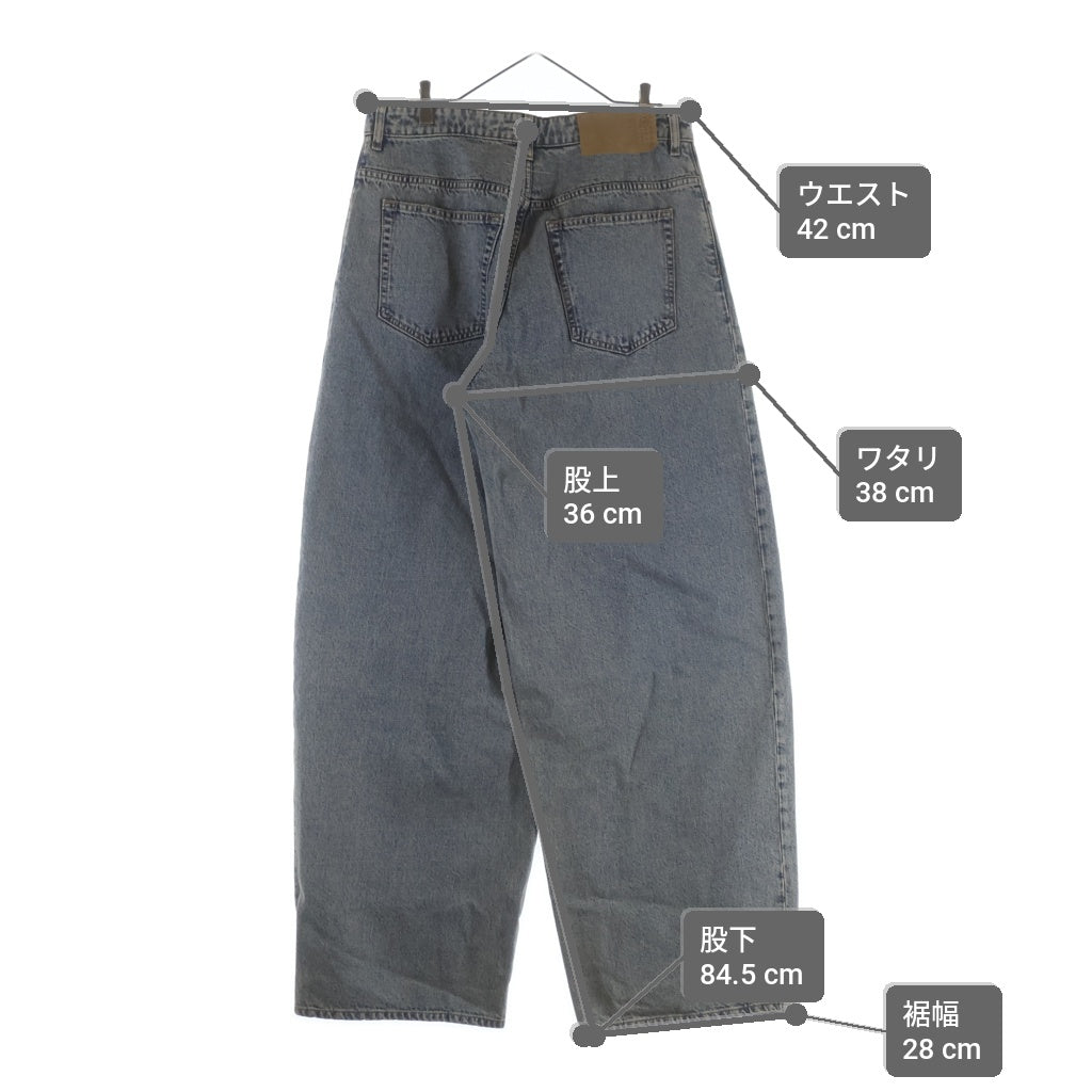 MM6 Maison Margiela エムエムシックスメゾンマルジェラ 24AW PANTS 5 POCKETS 5ポケット ワイドレッグデニムパンツ ジーンズ インディゴ SH0LA0011 MM6 Maison Margiela(エムエムシックスメゾンマルジェラ) 24AW PANTS 5