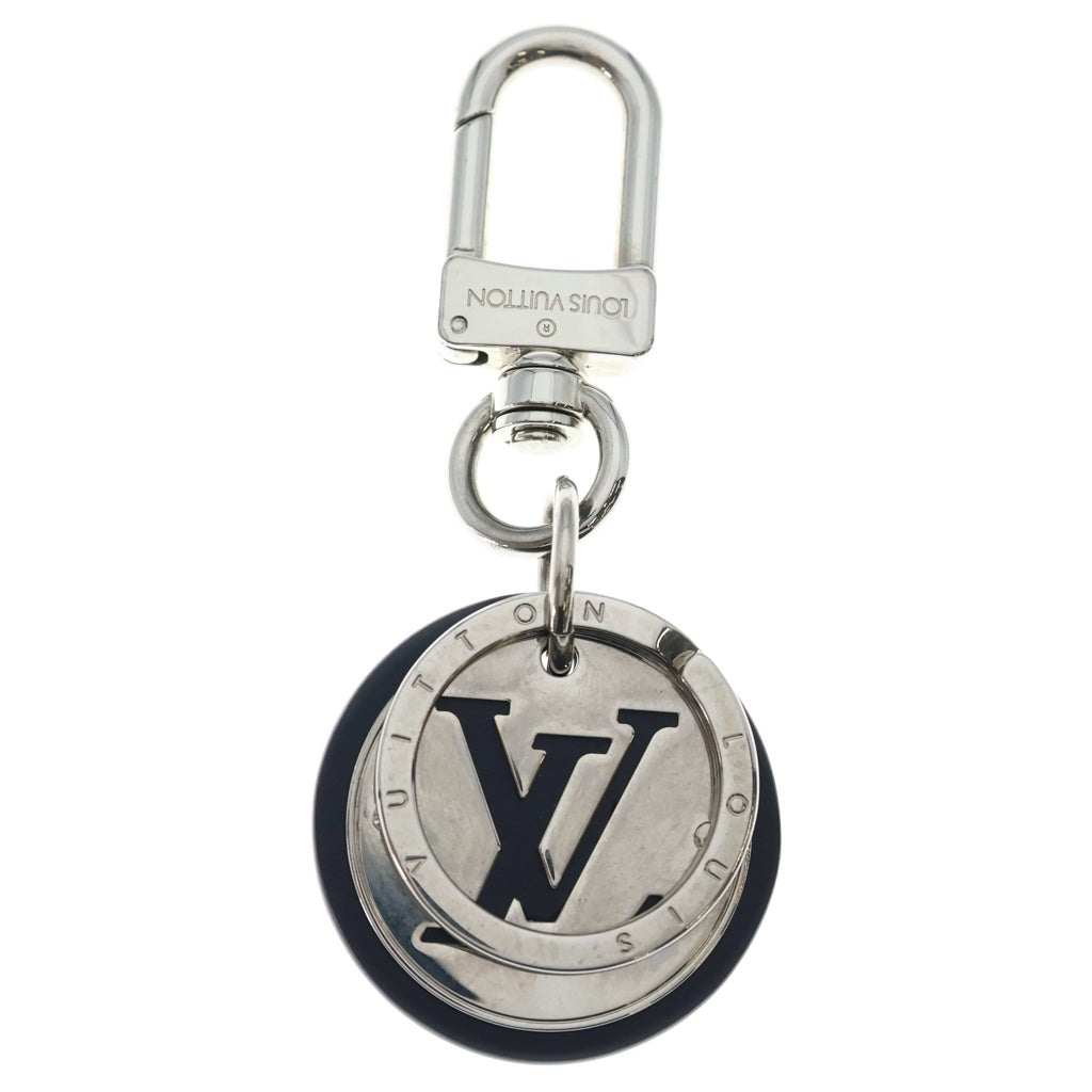 LOUIS VUITTON(ルイヴィトン) ポルトクレ LVサークル バッグチャーム キーホルダー キーリング ブラック/シルバー M67362