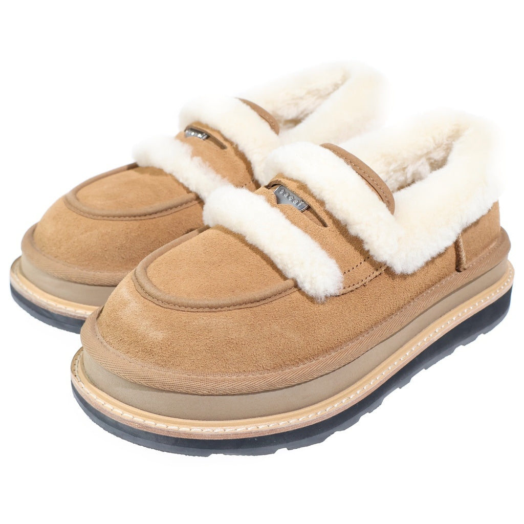 Sacai(サカイ) ×UGG Loafer 117837 ローファー チェスナット ベージュ レディース