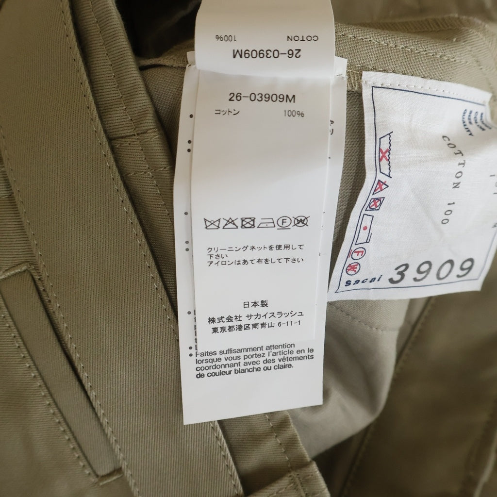 Sacai(サカイ) 26SS Cotton Chino Pants コットン チノパンツ ベージュ