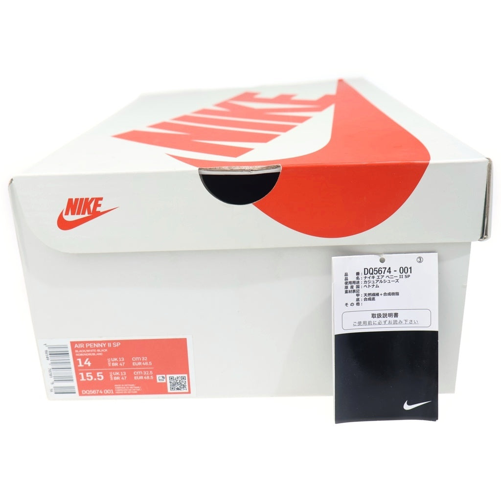 NIKE(ナイキ) ×STUSSY AIR PENNY 2 SP DQ5674-001 エアペニー2 ハイカットスニーカー US14/32.0cm ブラック