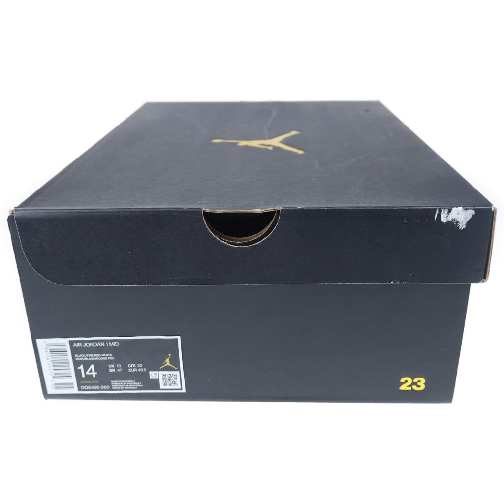 NIKE(ナイキ) AIR JORDAN 1 MID BRED TOE DQ8426-060 エアジョーダン1 ブレッドトゥ ミッドカットスニーカー ブラック/レッド US14/32cm