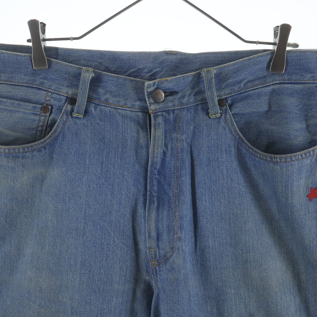 A BATHING APE(アベイシングエイプ) Blue Champion Regular Fit Jeans バッグワッペンデザイン デニム パンツ インディゴ 001DPK221002F