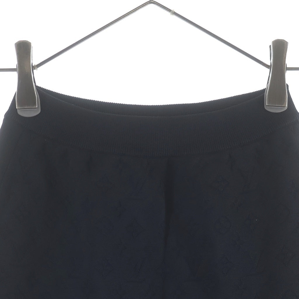 LOUIS VUITTON(ルイヴィトン) 23SS モノグラム エンボス スカート シルク混 ブラック RW231D YC2 FOKZ04 レディース