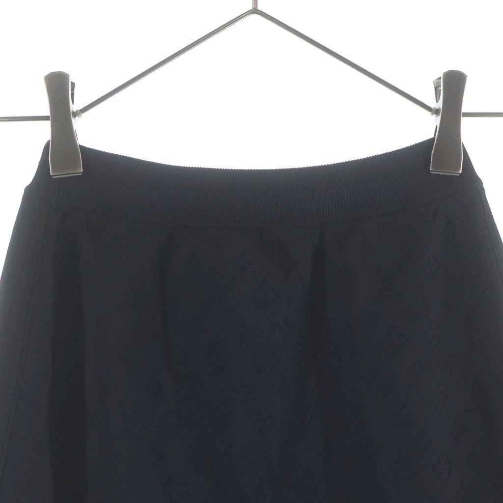 LOUIS VUITTON(ルイヴィトン) 23SS モノグラム エンボス スカート シルク混 ブラック RW231D YC2 FOKZ04 レディース