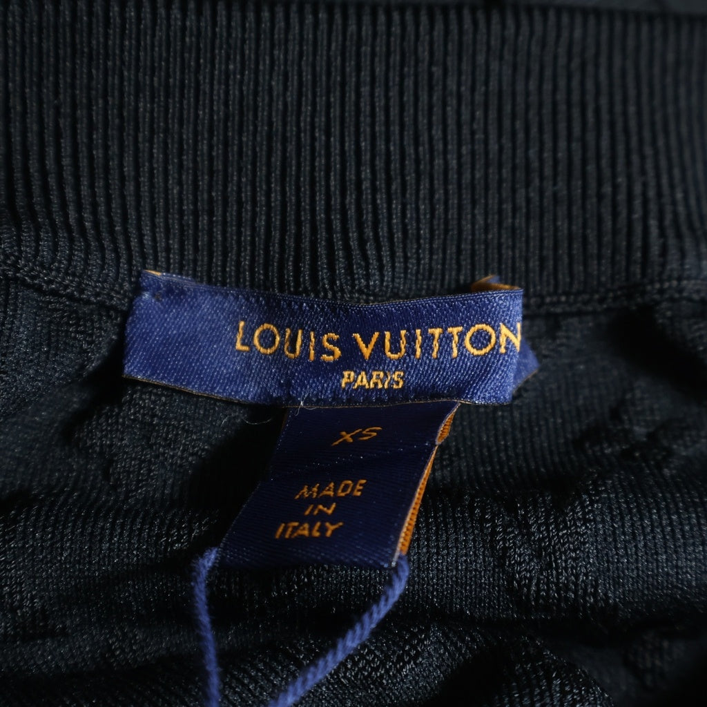 LOUIS VUITTON(ルイヴィトン) 23SS モノグラム エンボス スカート シルク混 ブラック RW231D YC2 FOKZ04 レディース