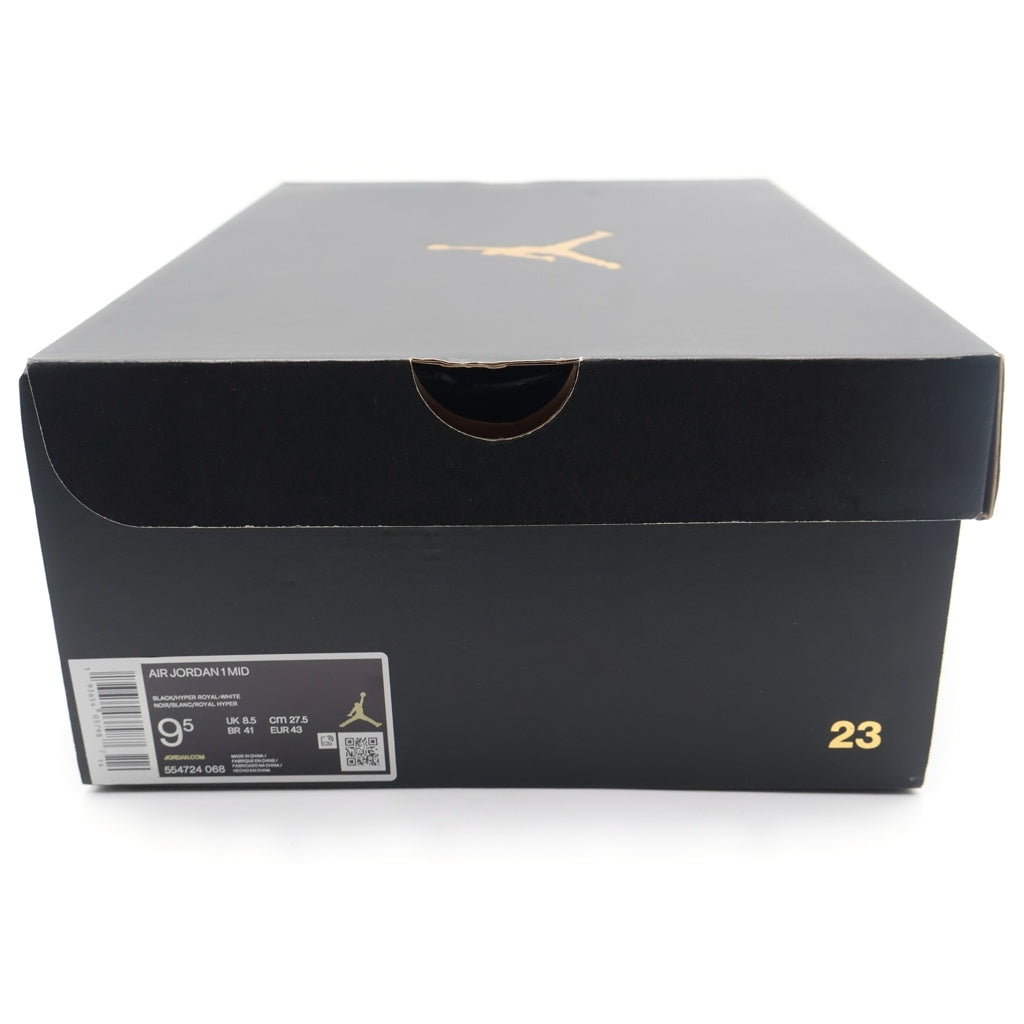 NIKE(ナイキ) AIR JORDAN 1 MID HYPER ROYAL 554724‐068 エアジョーダン1ミッド ハイパーロイヤル ハイカットスニーカー ブルー/ブラック US9.5/27.5cm