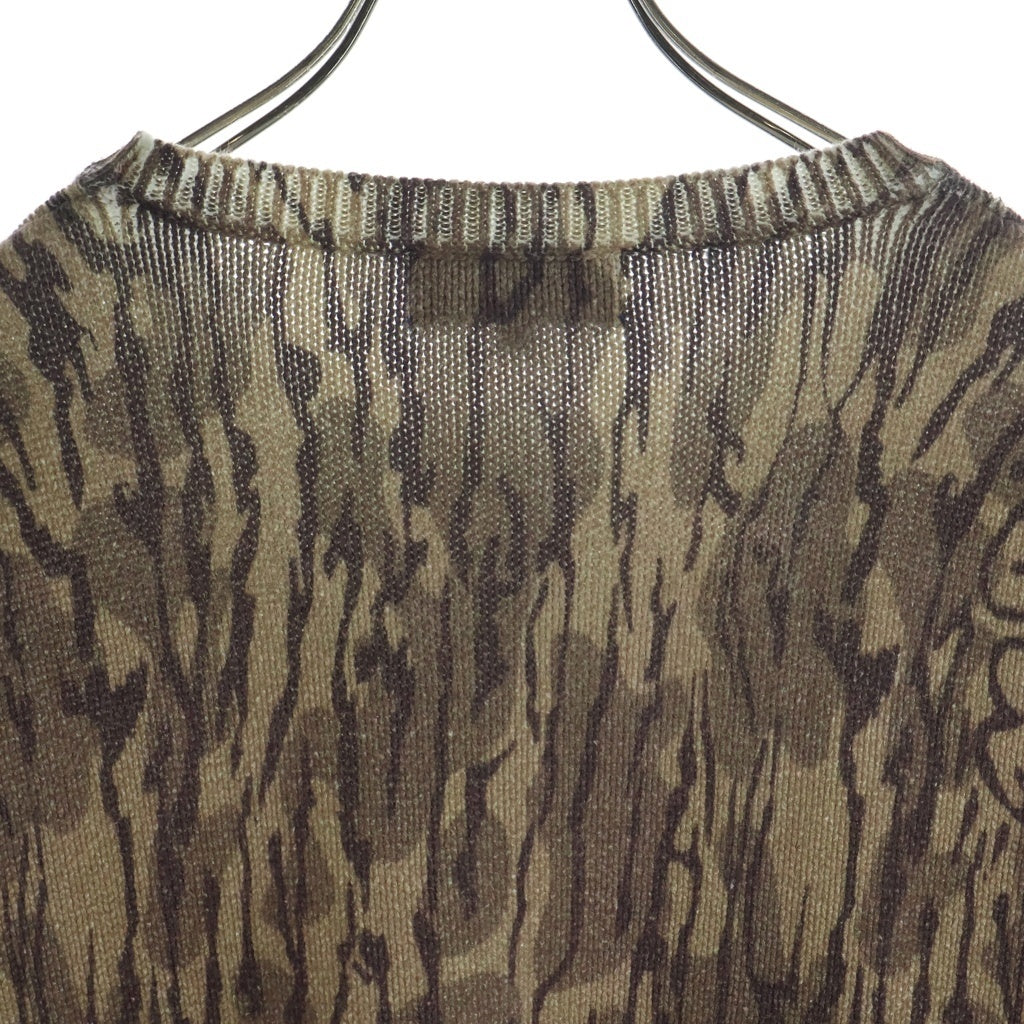 BoTT(ボット) Camo Printed Knit カモ柄 ライトセーター ブラウン